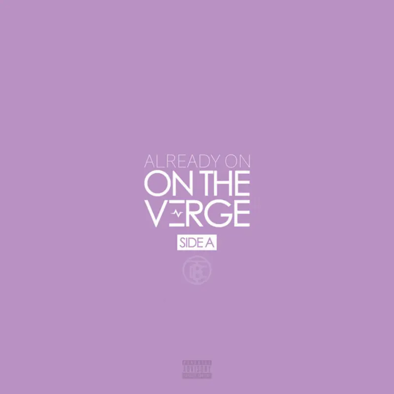 A purple background with the words " on the verge."